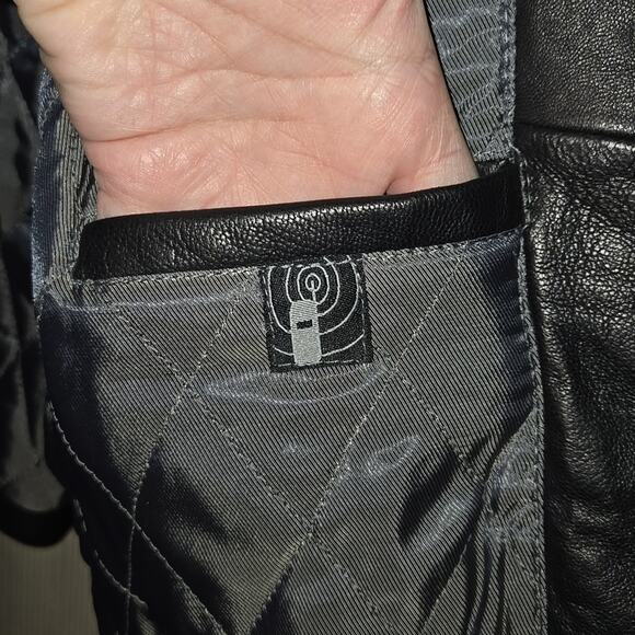 Boston Harbour Black Genuine Leather Jacket, Size Large - Picture 5 of 11